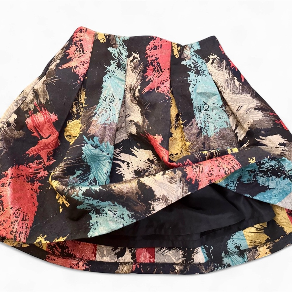 Ark & Co Multicolor Abstract Mini Skirt